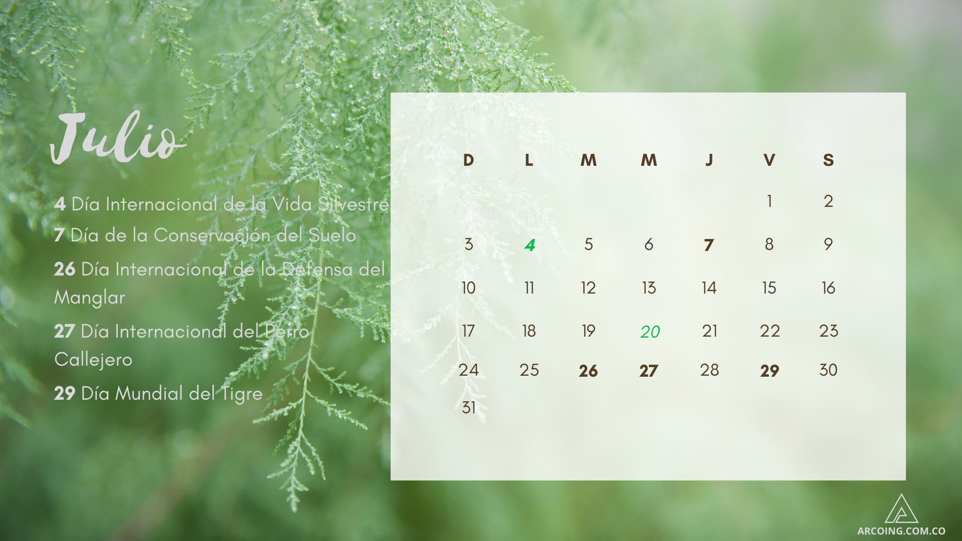 Calendario Ambiental 2022